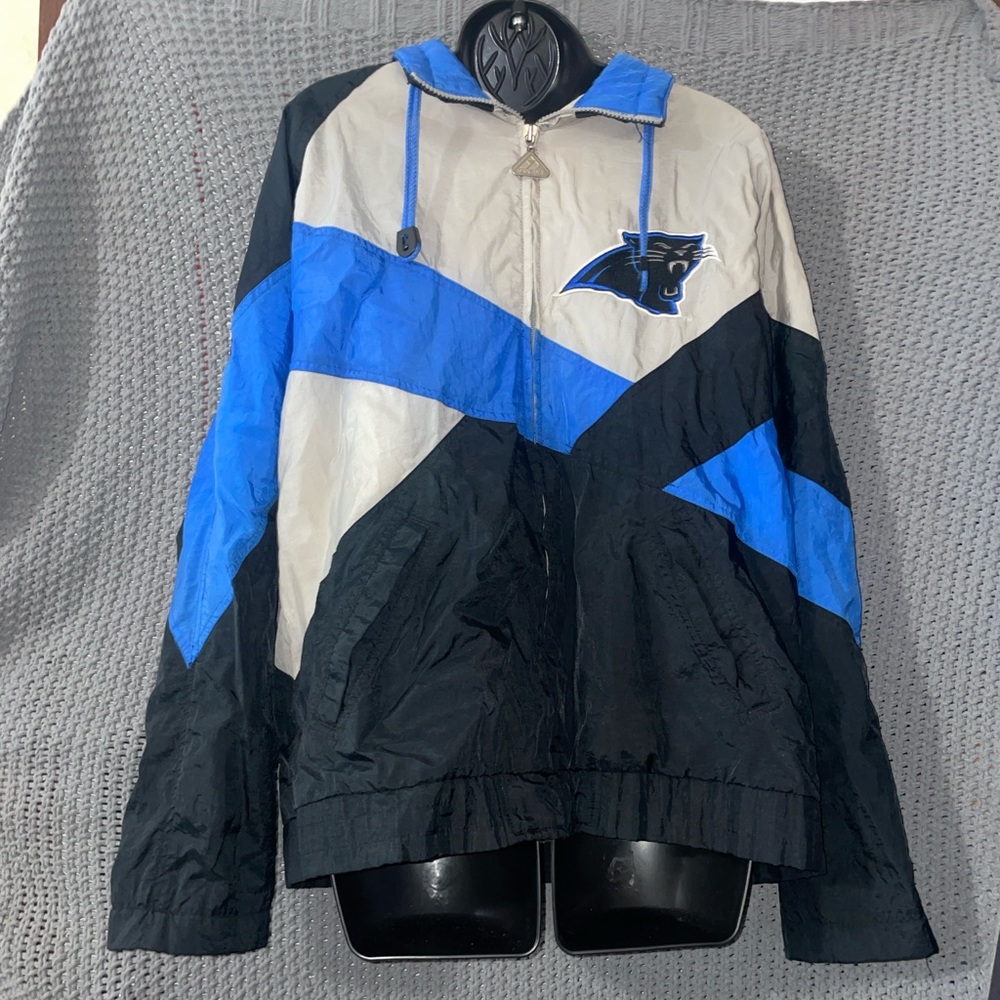 Rare Apex One Carolina Panthers NFL Football Full Zip Jacket Size M Vintage OG
